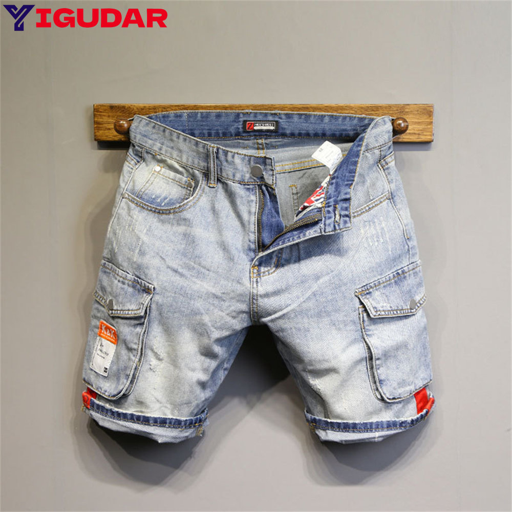 Streetwear Brand Denim - Modemarke Herren Jeans-Shorts mit Löchern 2026